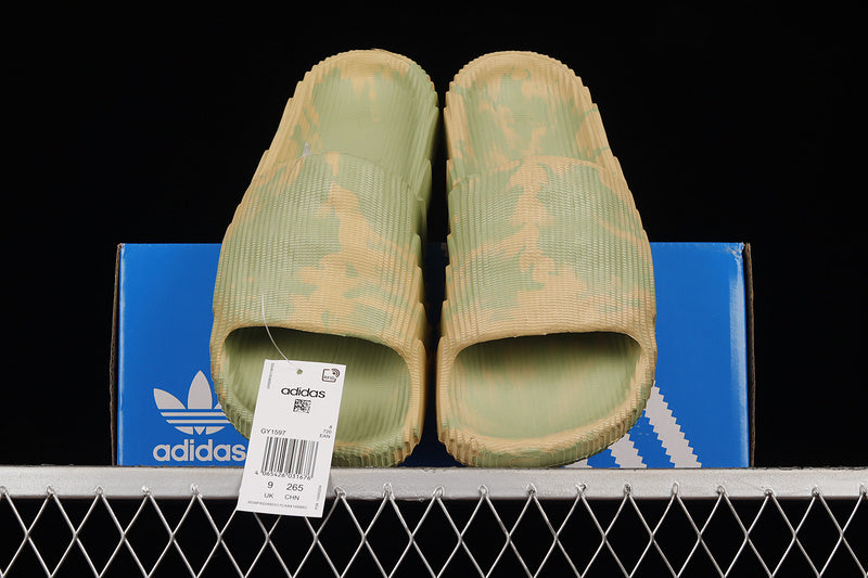 adidasMens Adilette 22 - Sand/Lime Slides