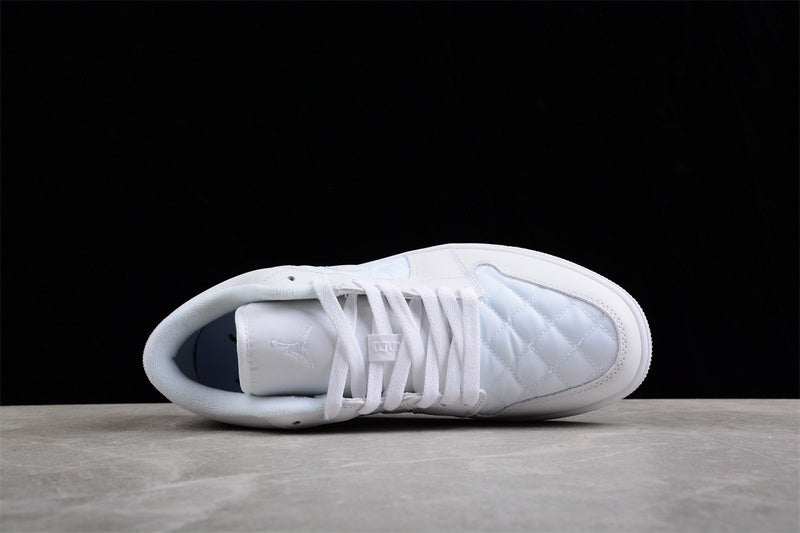Air Jordan 1 AJ1 Low Quilted - Triple White
