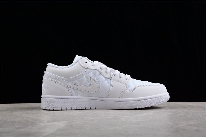 Air Jordan 1 AJ1 Low Quilted - Triple White