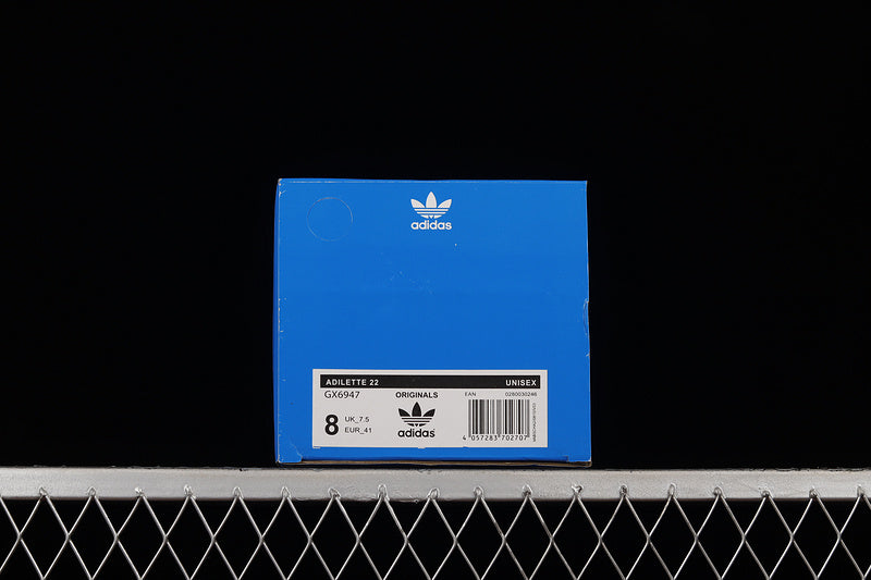 adidasMens Adilette 22 - Carbon Aluminum Slides