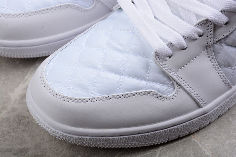 Air Jordan 1 AJ1 Low Quilted - Triple White