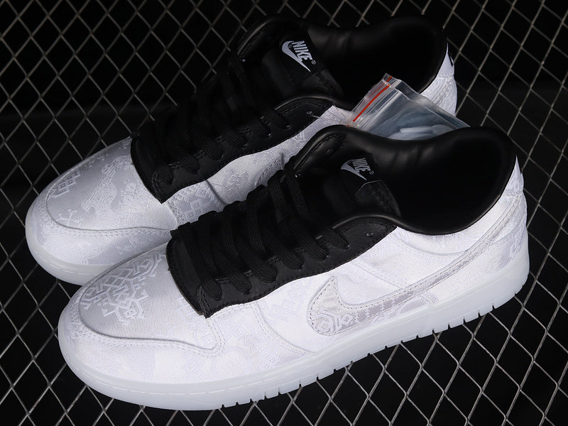 NikeMens Dunk Low Fragment x CLOT - White