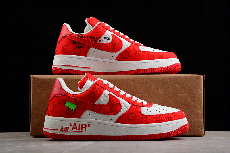 NikeMens Air Force 1 AF1 Low X Louis Vuitton - Abloh Red