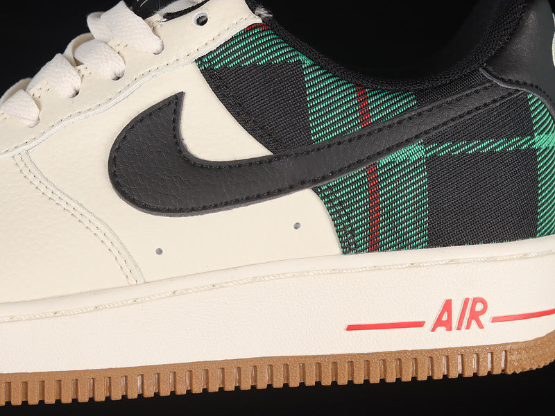NikeUnisex Air Force 1 AF1 Low - Plaid Green