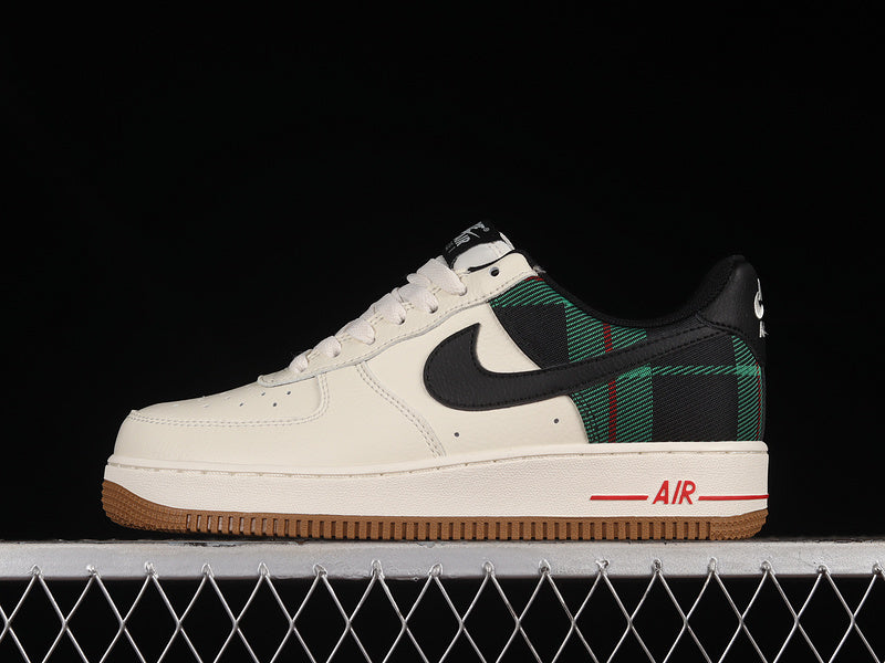 NikeUnisex Air Force 1 AF1 Low - Plaid Green