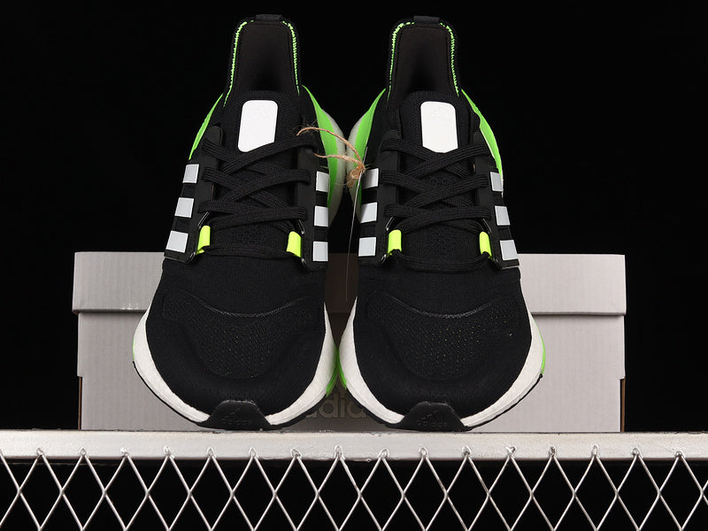 adidasMens Ultra Boost 22 - Black Solar Green