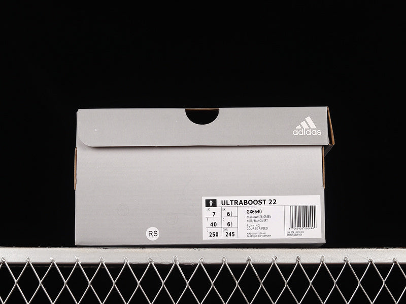adidasMens Ultra Boost 22 - Black Solar Green