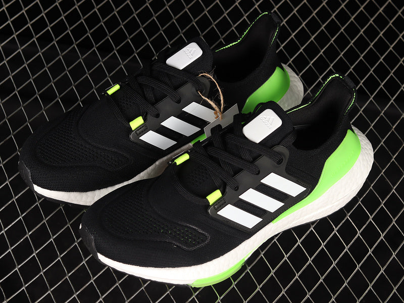 adidasMens Ultra Boost 22 - Black Solar Green