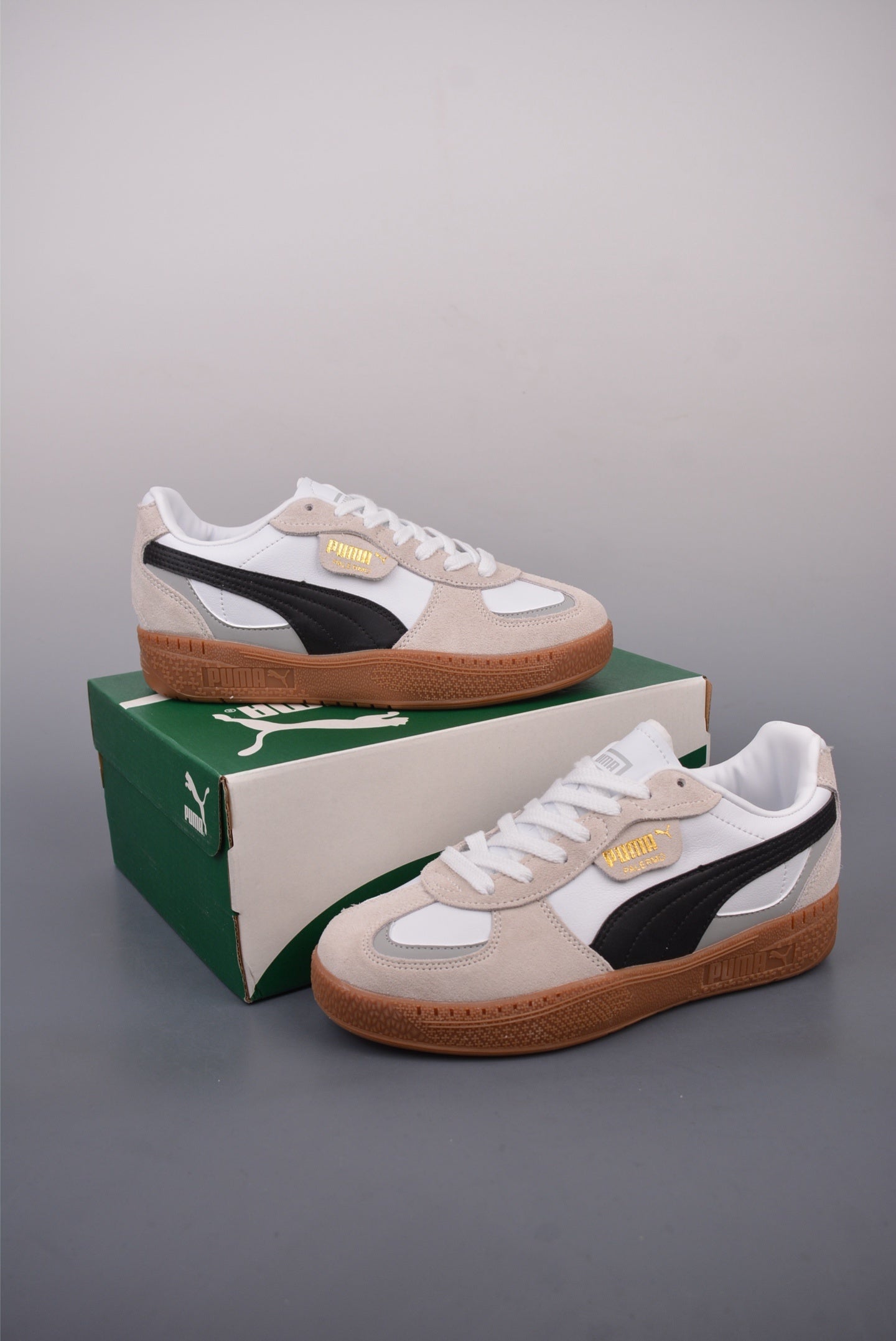 PumaUnisex Palermo Leather - "White Black Gum"