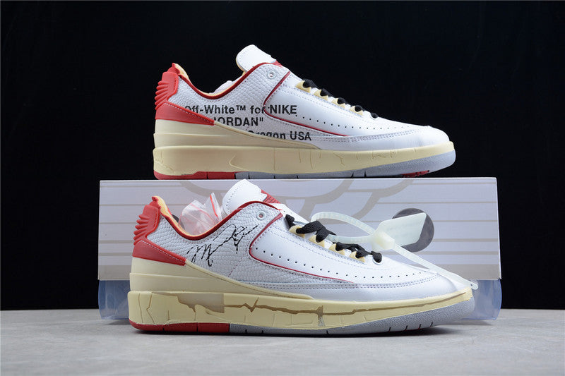 Air Jordan 2 AJ2 Low x Off-White - White/Red