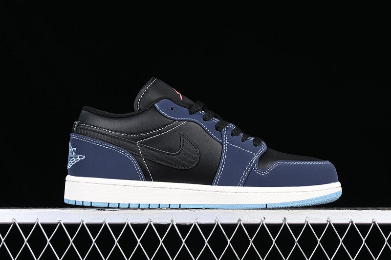 Air Jordan 1 AJ1 Low Snake Skin - Blue