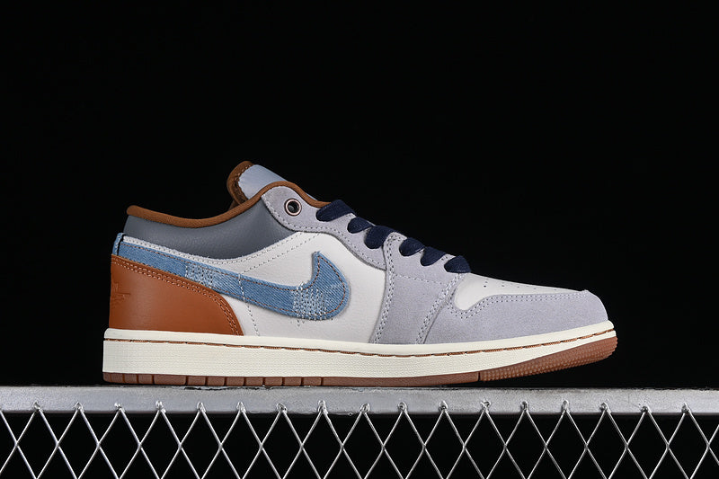 Air Jordan 1  AJ1 Low Repaired - Denim Swoosh