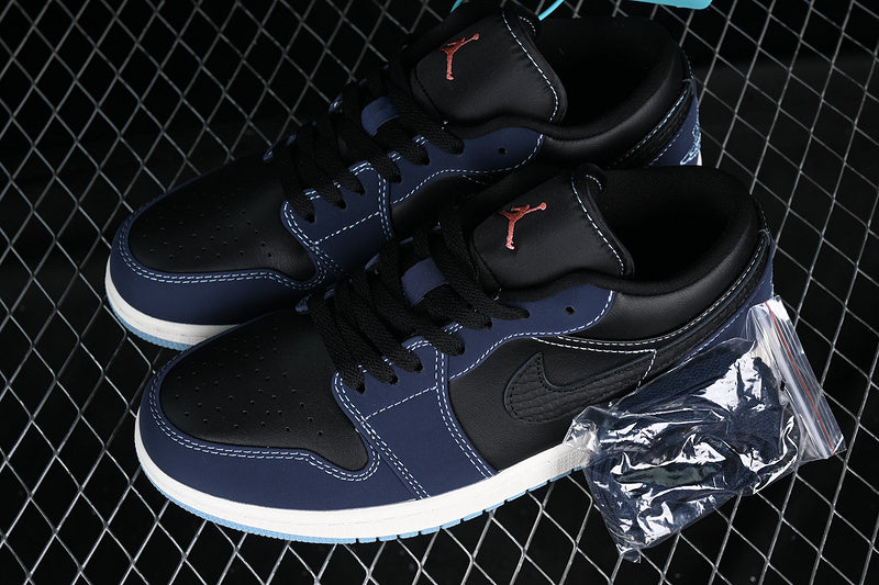 Air Jordan 1 AJ1 Low Snake Skin - Blue