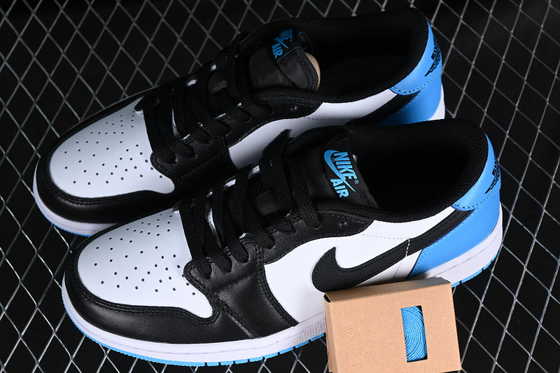 Air Jordan 1 AJ1 Retro Low - Black Dark/Powder Blue