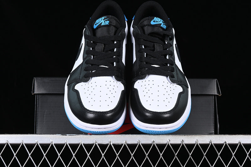 Air Jordan 1 AJ1 Retro Low - Black Dark/Powder Blue