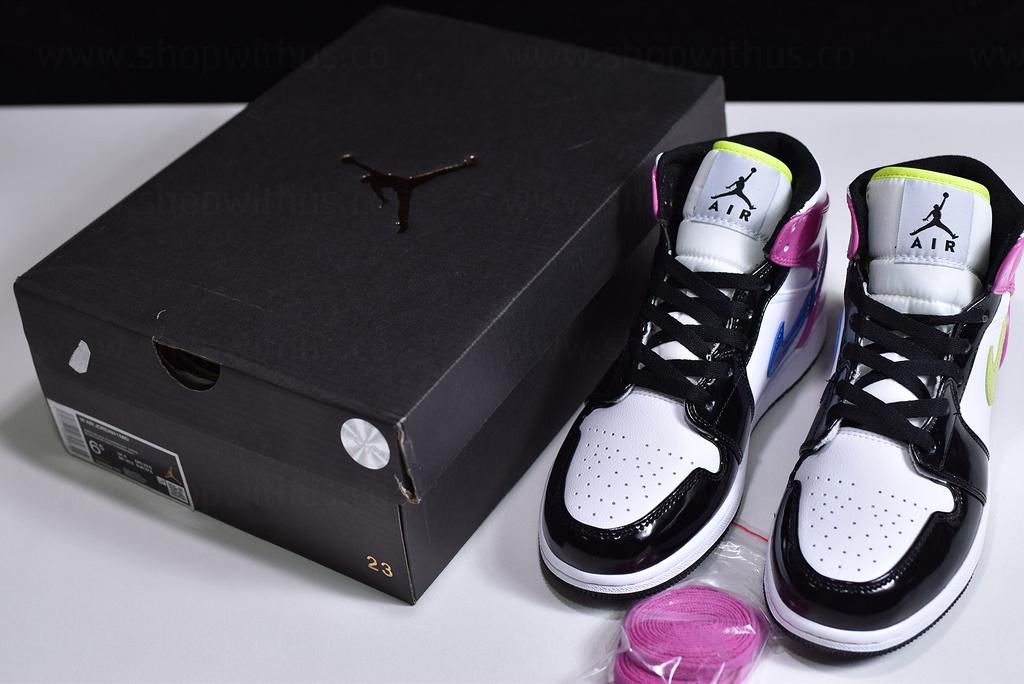 Air Jordan 1 AJ1 Mid SE - Cyber/Active Fuchsia