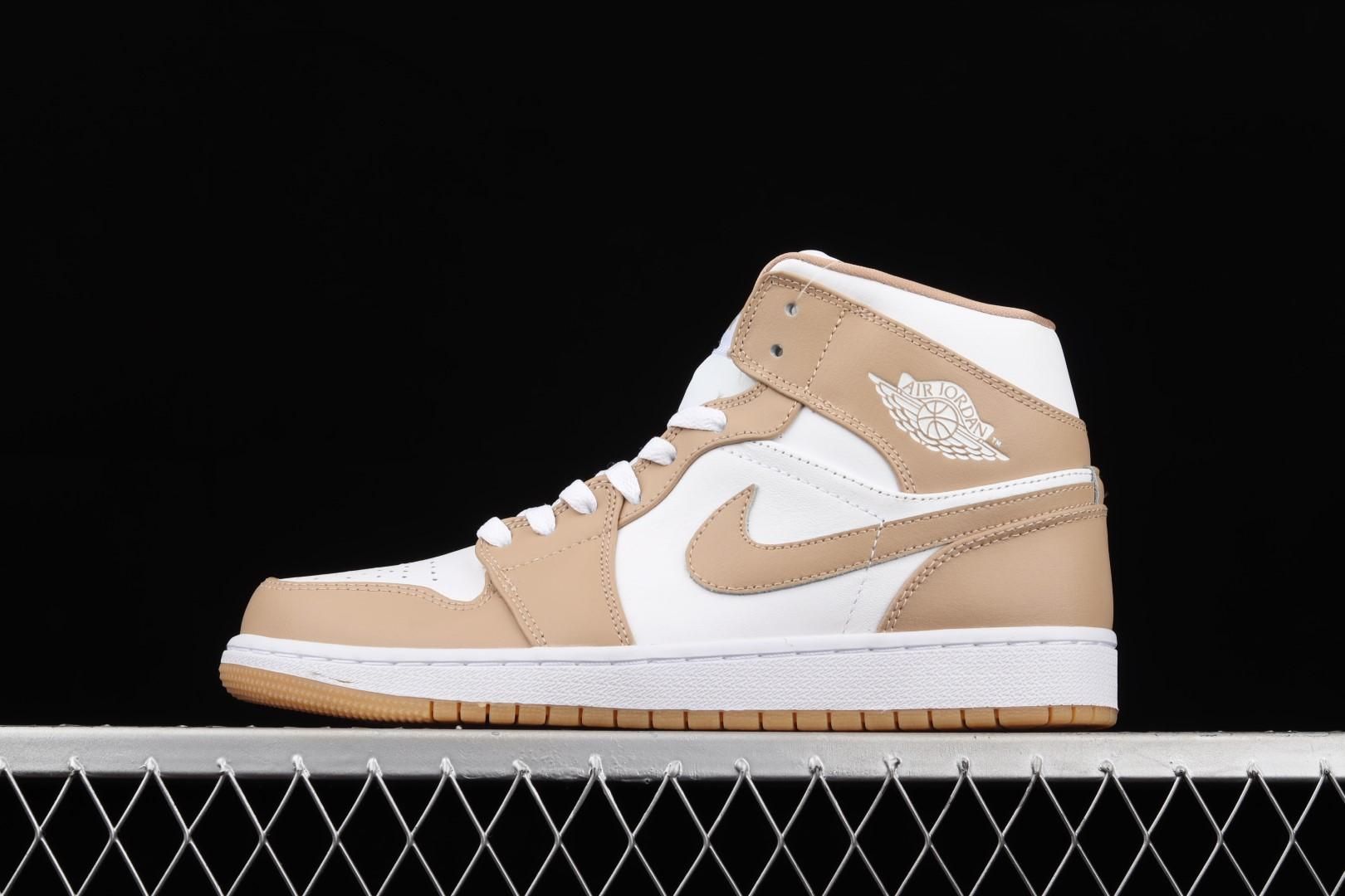 WMNS Air Jordan 1 AJ1 Mid - Tan Gum