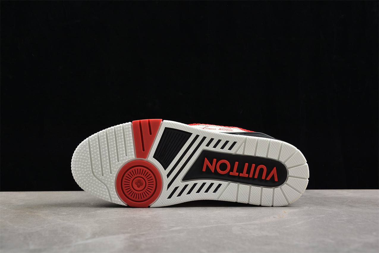 LouisVuitton Trainer - White/Red/Black