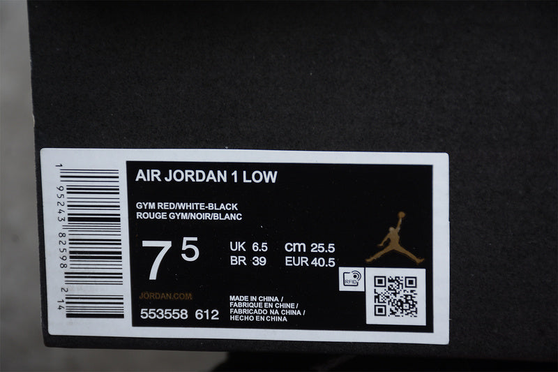Air Jordan 1 AJ1 Low - 'Bred Toe''