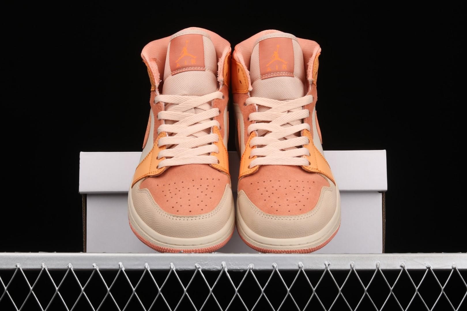 WMNS Air Jordan 1 AJ1 Mid - Apricot Orange