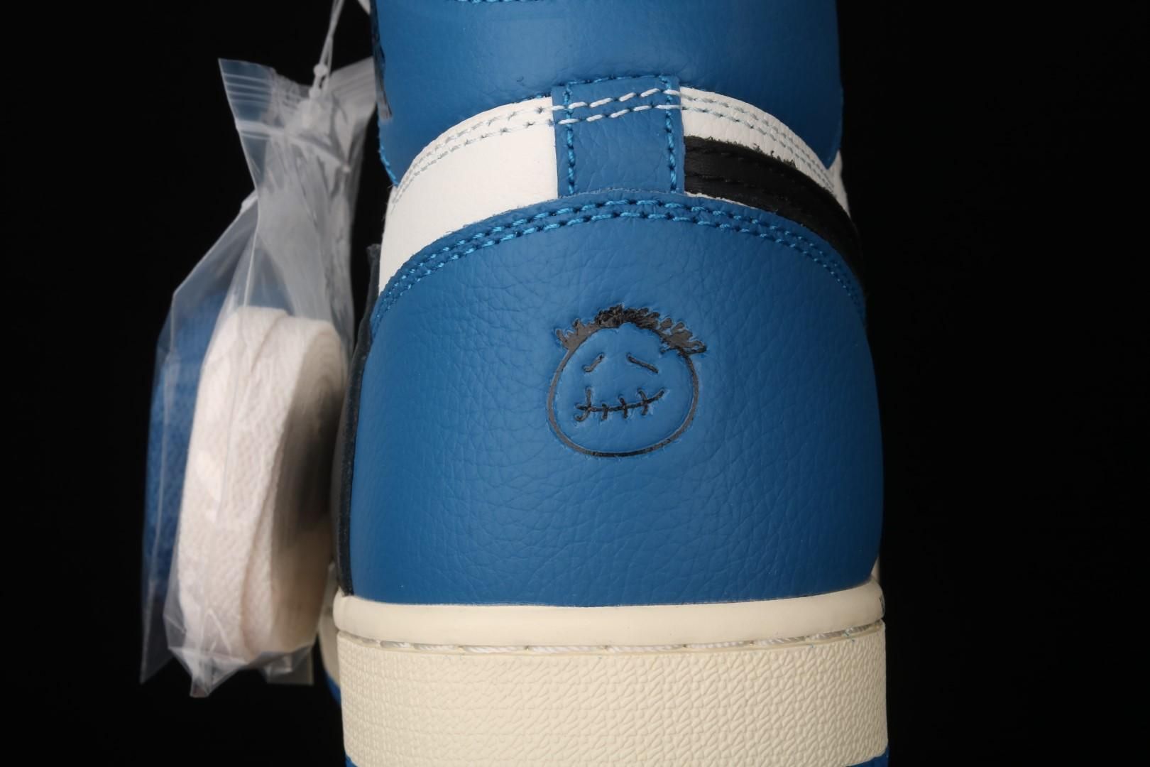 WMNS Fragment Design x Travis Scott x Air Jordan 1 Retro High - Military Blue