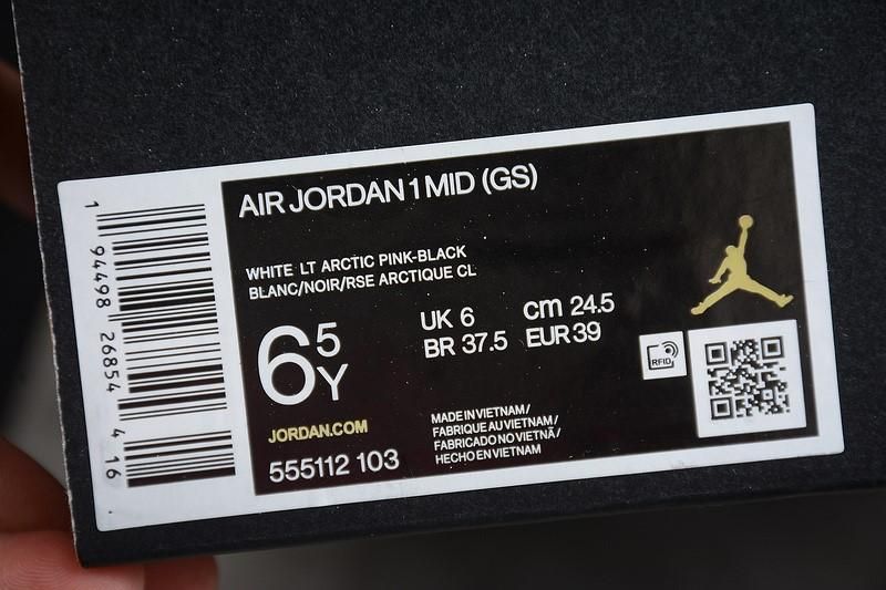 WMNS Air Jordan 1 AJ1 Mid - Arctic Pink
