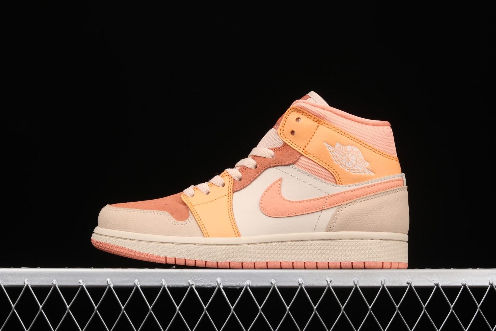 WMNS Air Jordan 1 AJ1 Mid - Apricot Orange