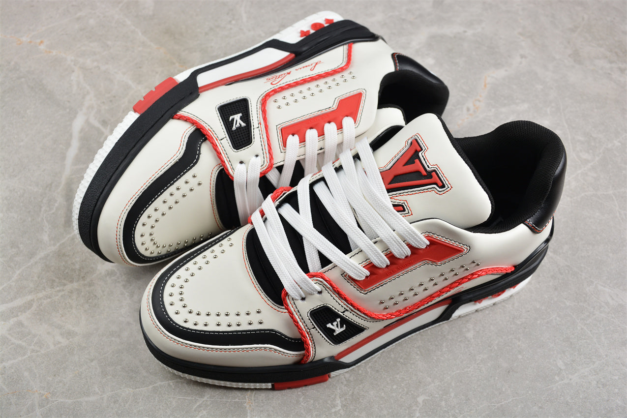 LouisVuitton Trainer - White/Red/Black