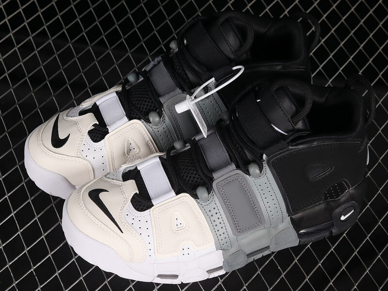 NikeUnisex Air UpTempo Low - Black Grey White