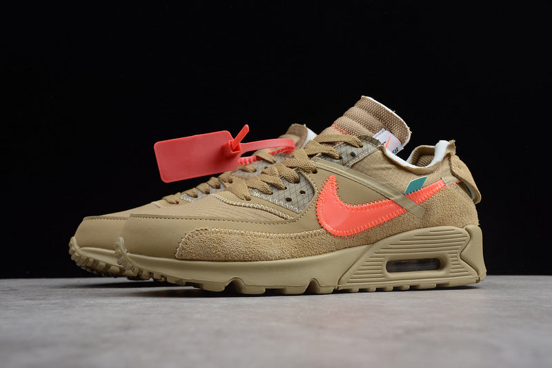NikeMens Off White x Air Max 90 AM90 - Desert Ore