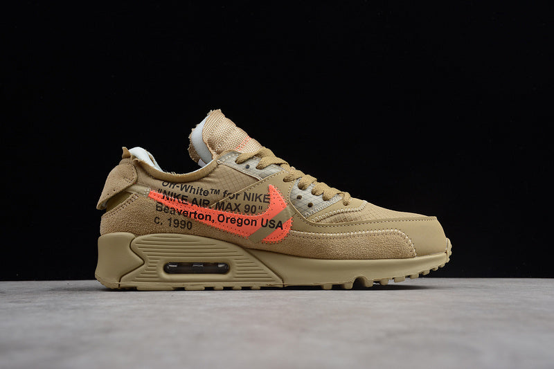 NikeMens Off White x Air Max 90 AM90 - Desert Ore