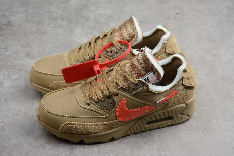 NikeMens Off White x Air Max 90 AM90 - Desert Ore