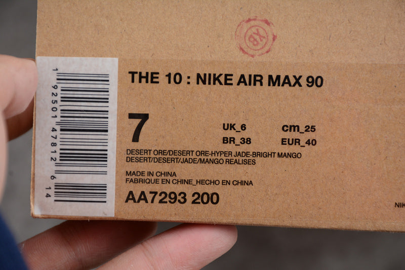NikeMens Off White x Air Max 90 AM90 - Desert Ore