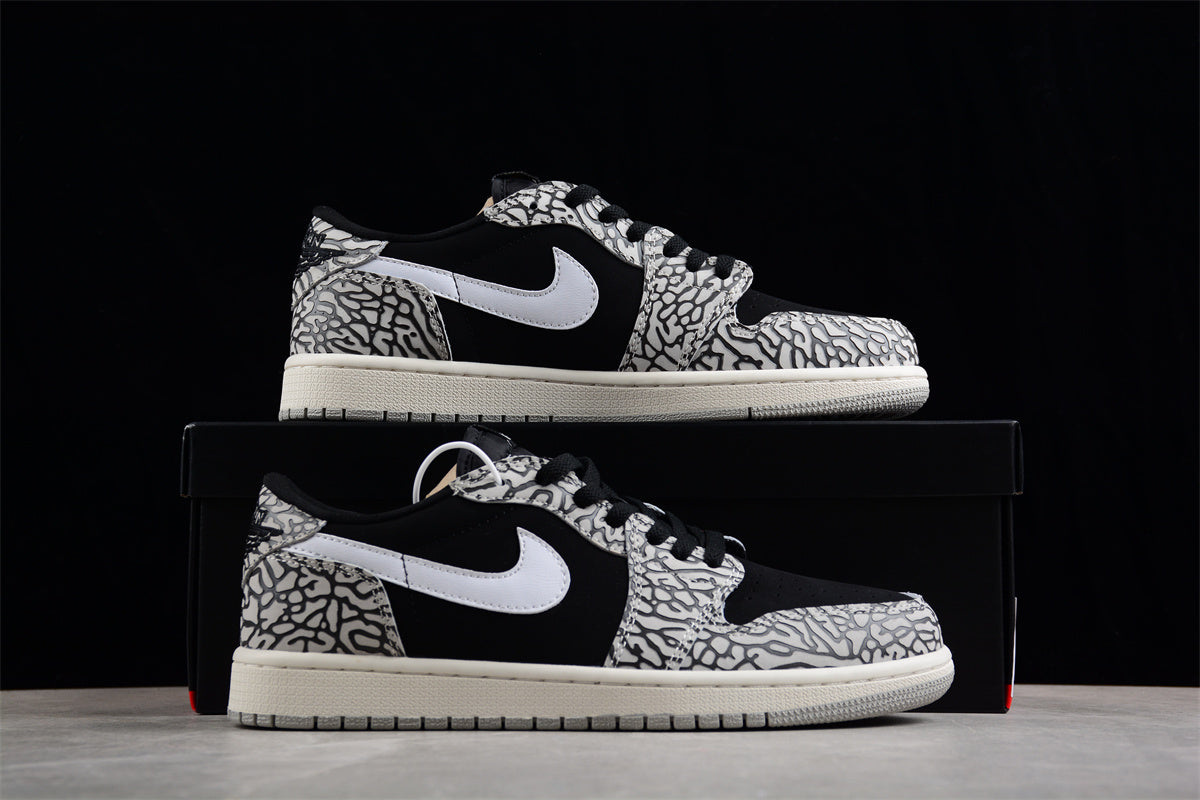 WMNS Air Jordan 1 AJ1 Low - Black Cement