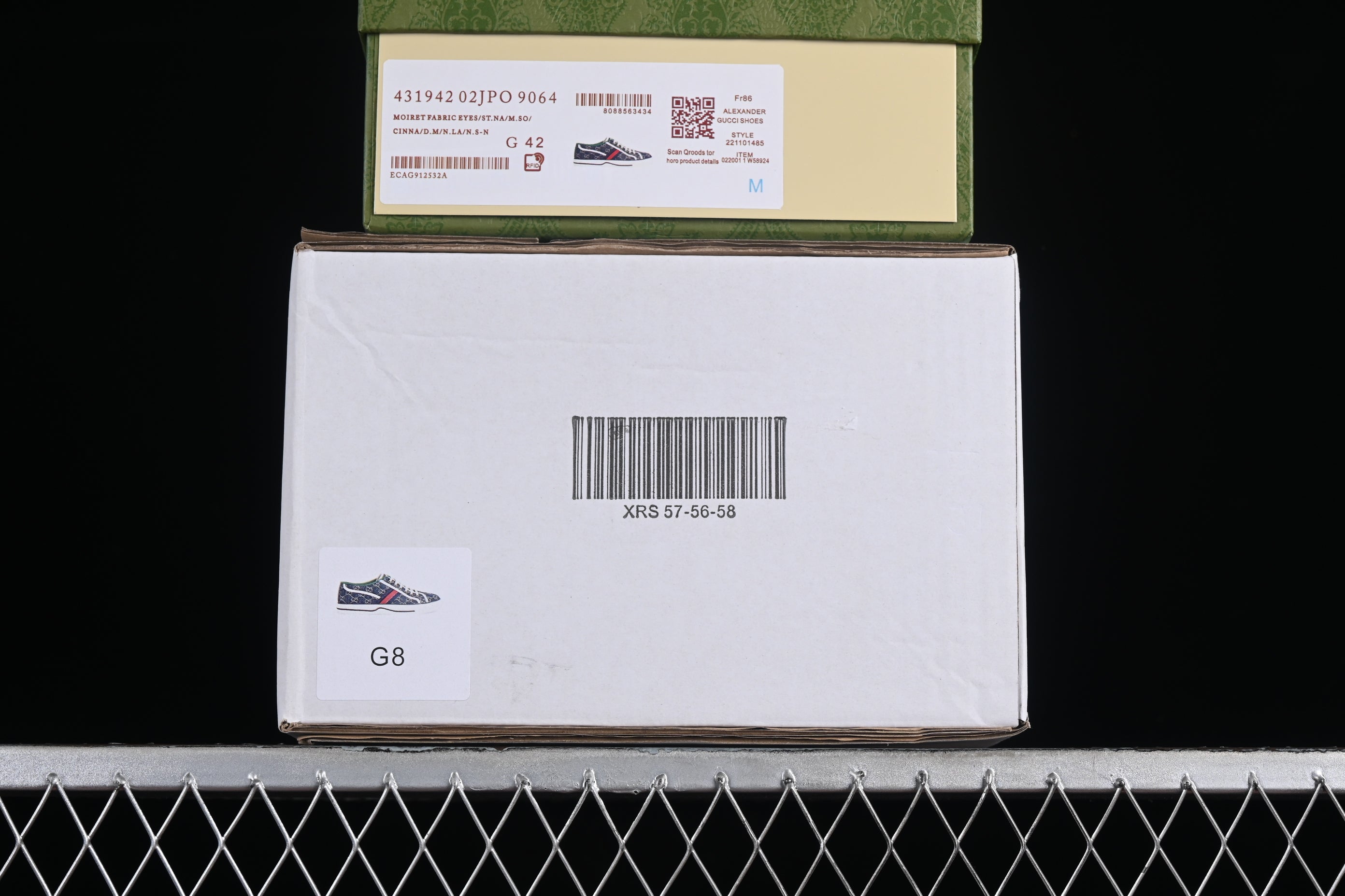 GUCCIUnisex GG Jacquard Denim Tennis - Blue Ivory