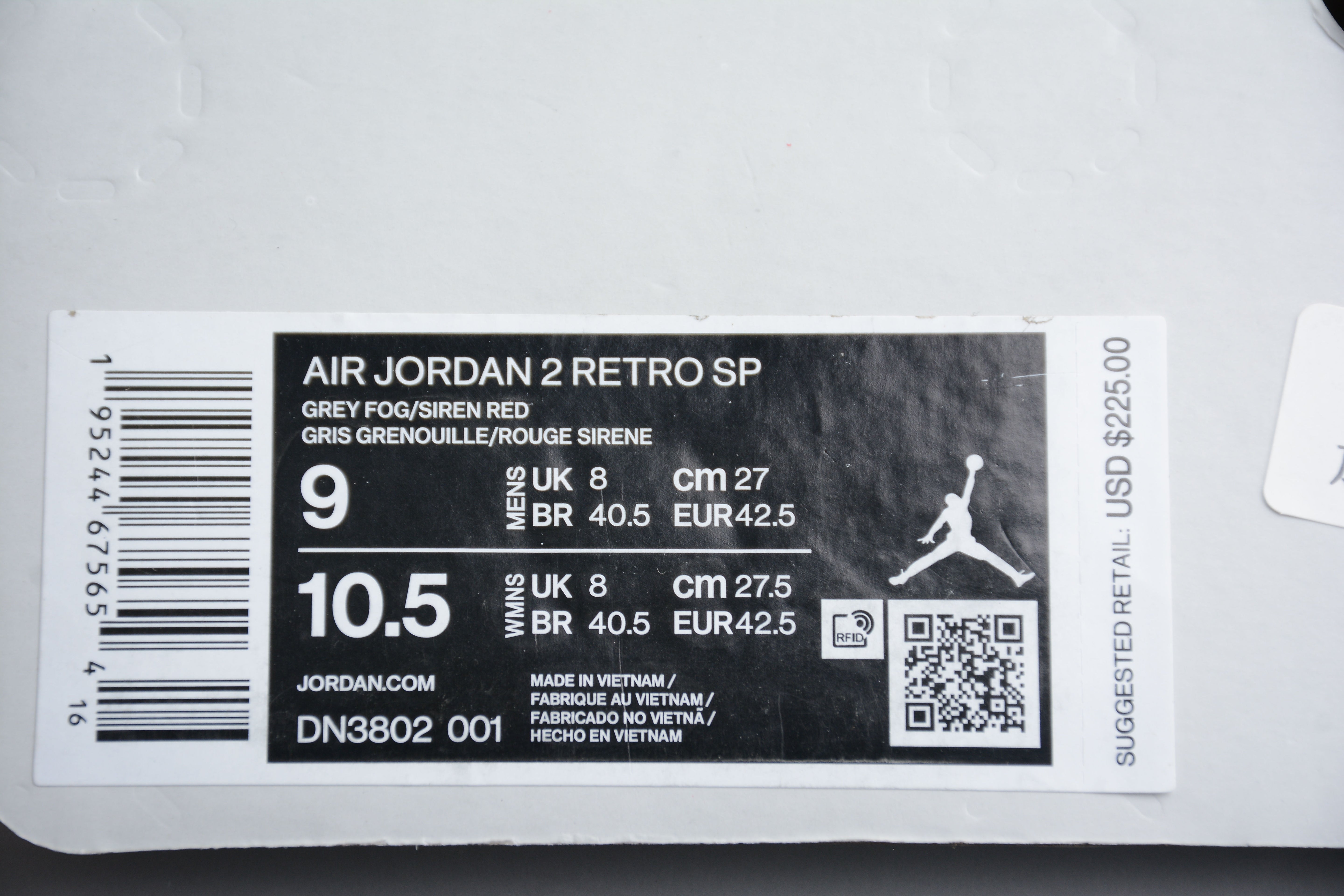 Air Jordan 2 AJ2 Union - Grey Fog