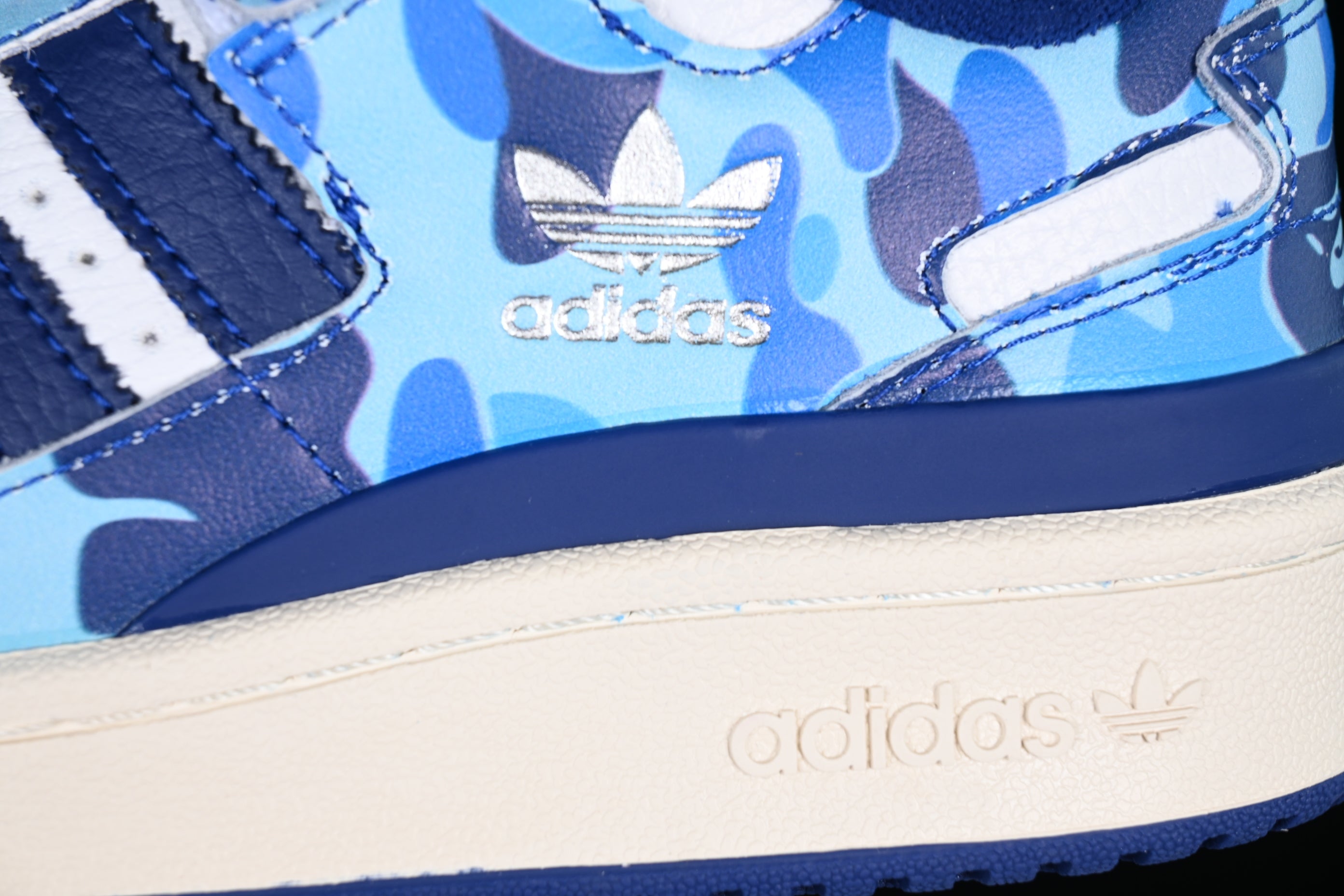 AdidasMens BAPE x Forum Low 84 30th Anniversary - Blue Camo
