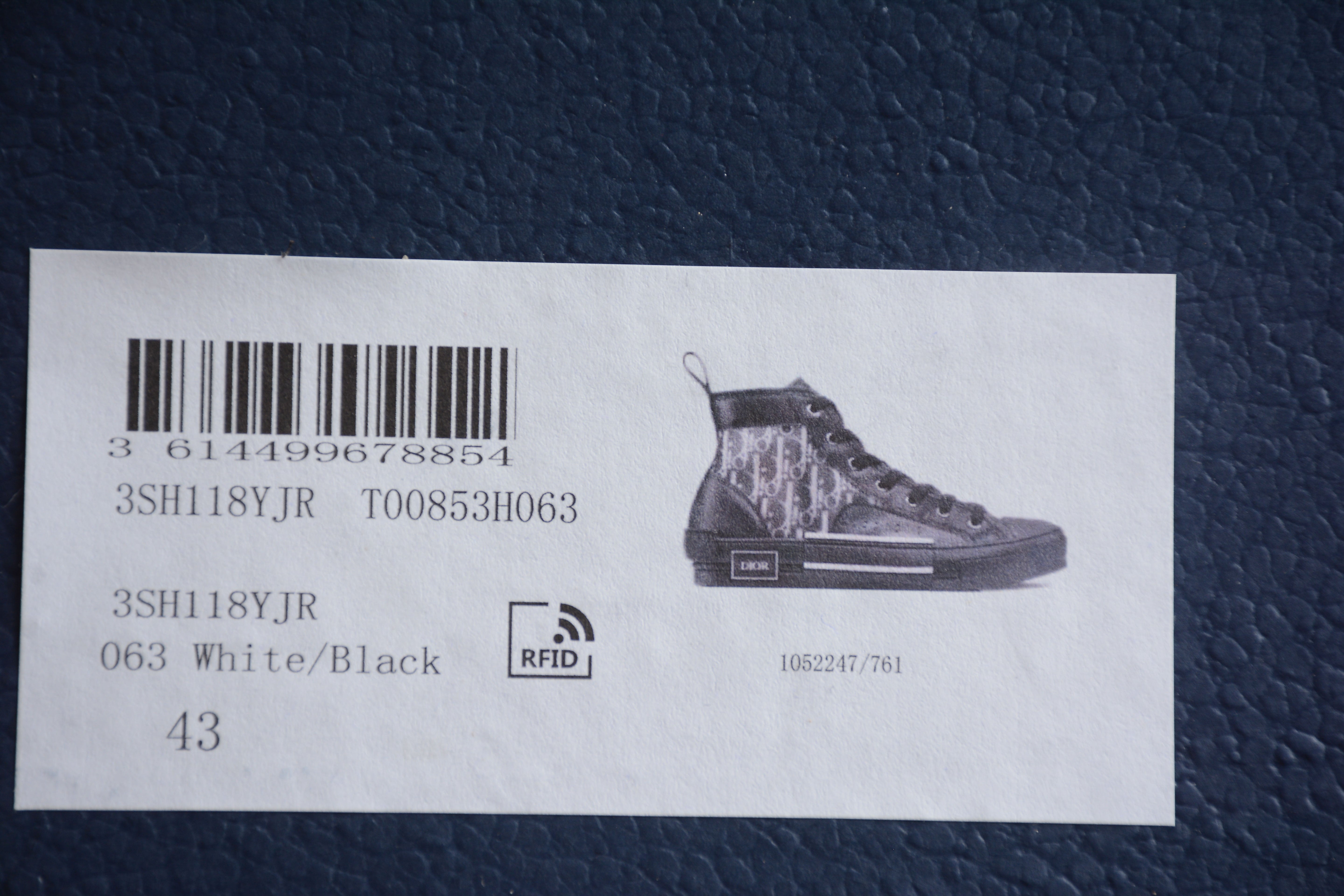 DiorUnisex B23 Oblique High Top - Black