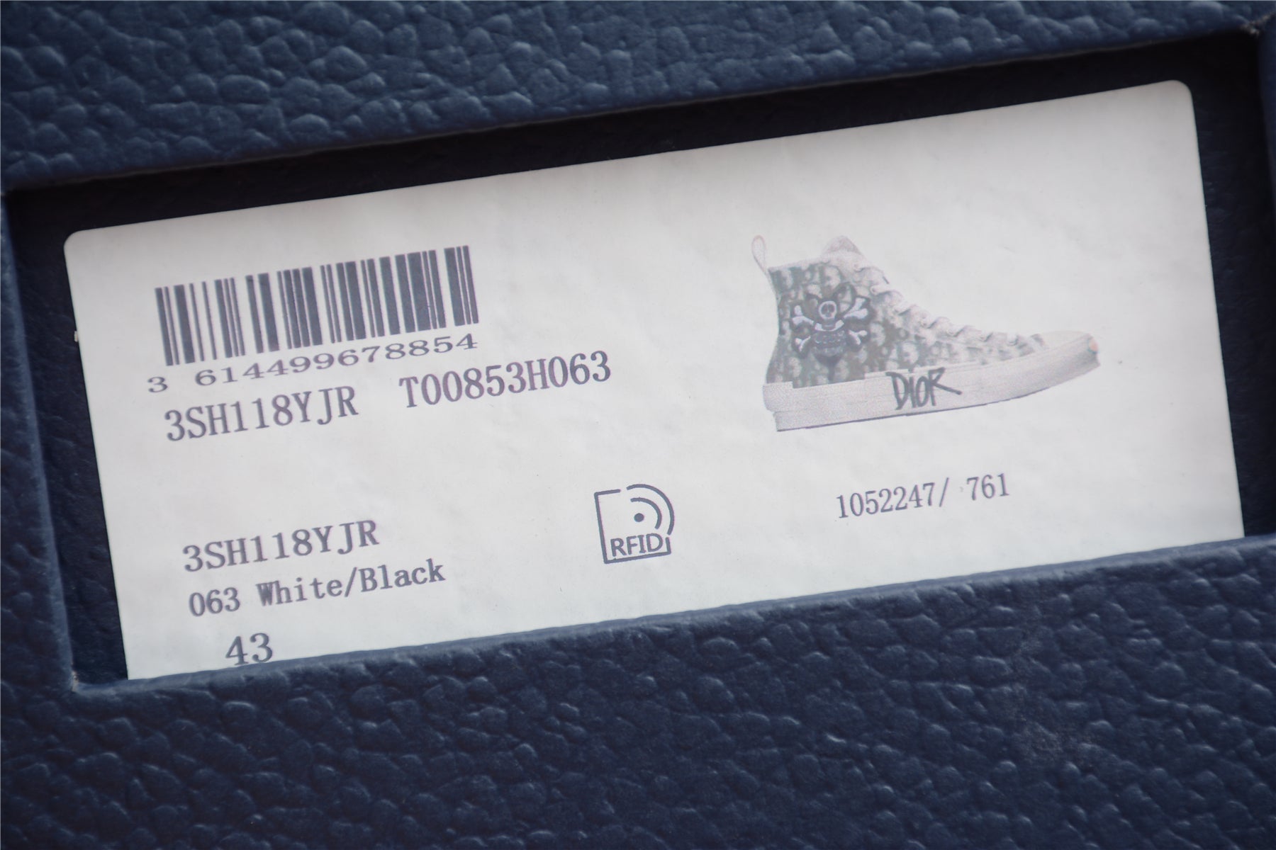 DiorUnisex B23 High Oblique Shawn Bee - White