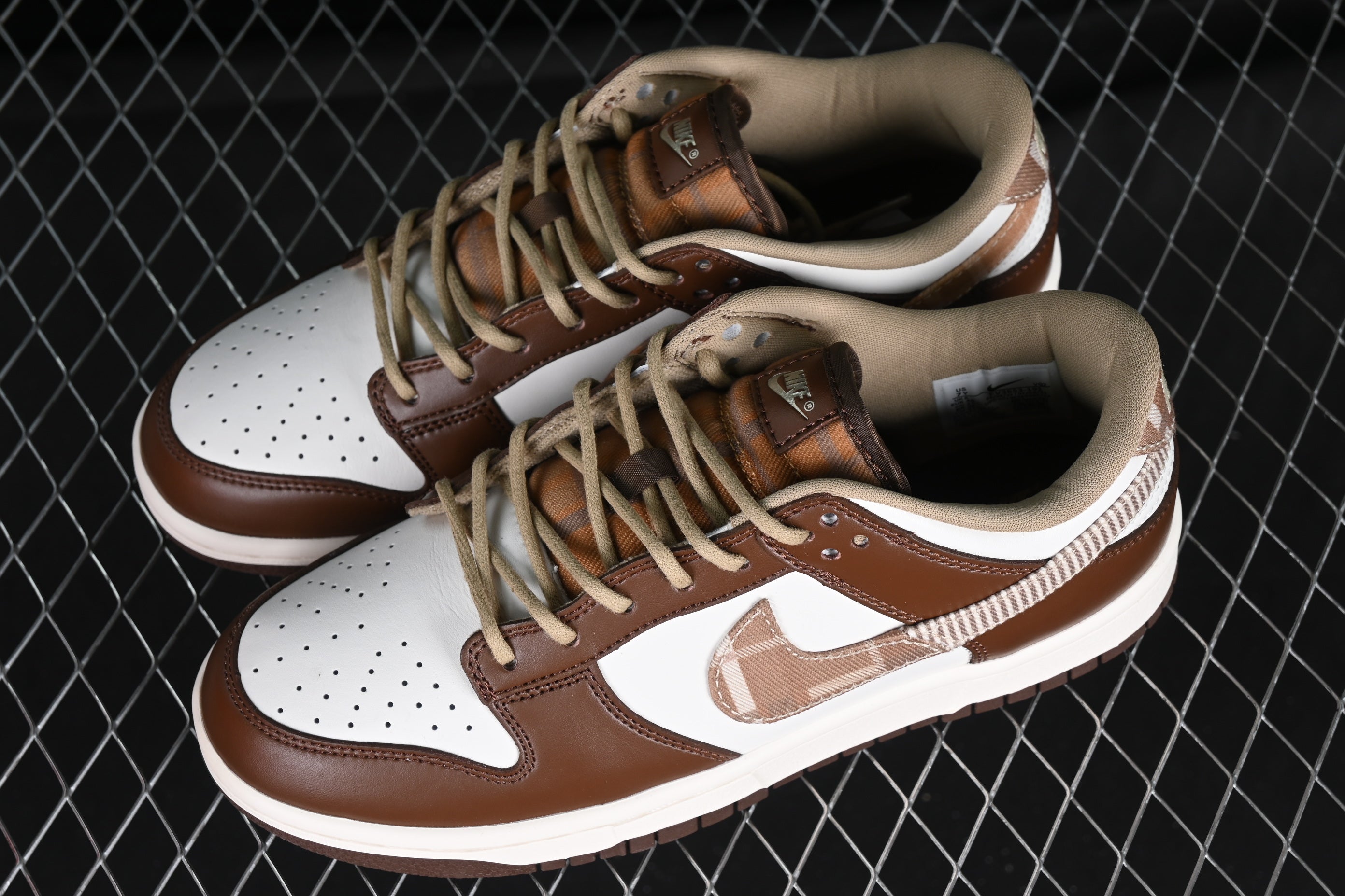 NikeMens Dunk Low - Brown Plaid