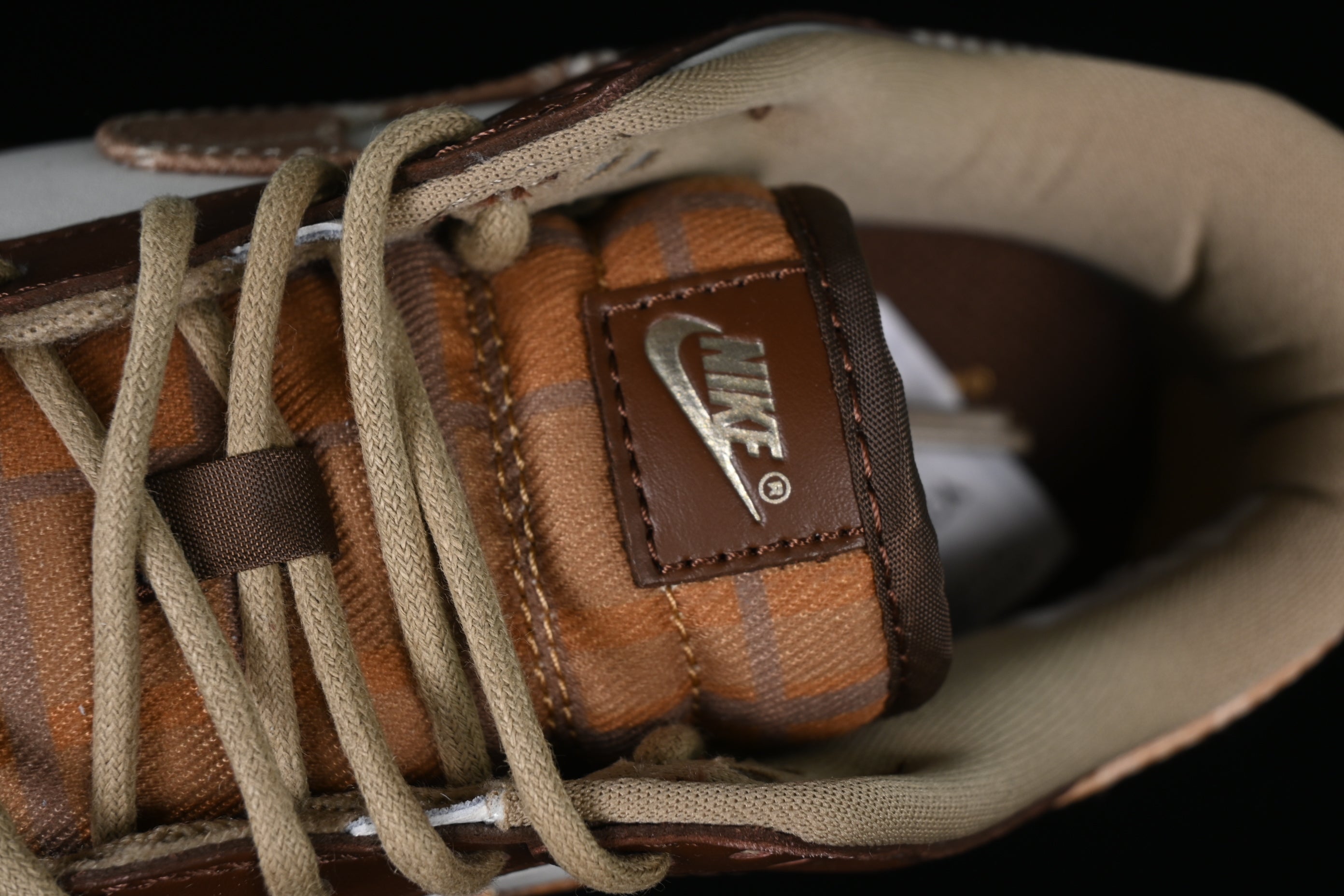 NikeMens Dunk Low - Brown Plaid