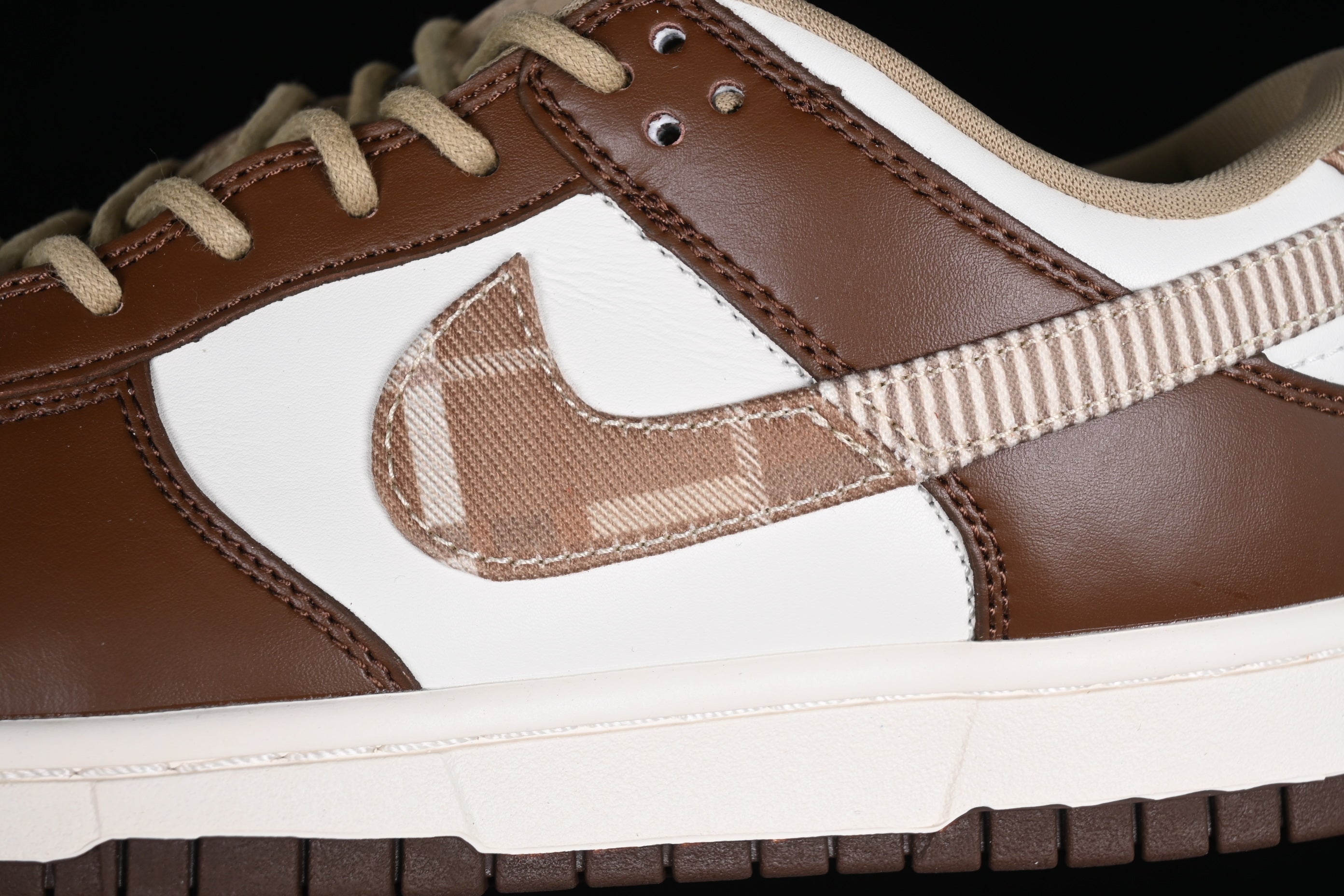 NikeMens Dunk Low - Brown Plaid
