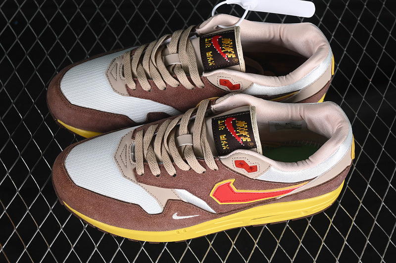 NikeUnisex Air Max 1 AM1 PRM - Brown Yellow