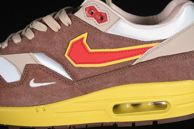 NikeUnisex Air Max 1 AM1 PRM - Brown Yellow
