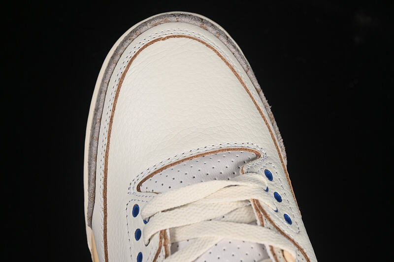 Air Jordan 3 AJ3 Retro - White Blue Brown