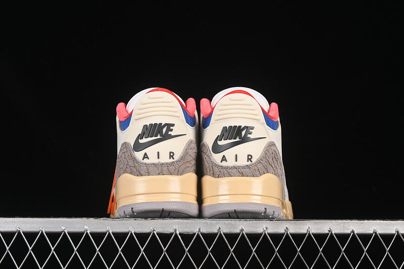 Air Jordan 3 AJ3 Retro - White Blue Brown