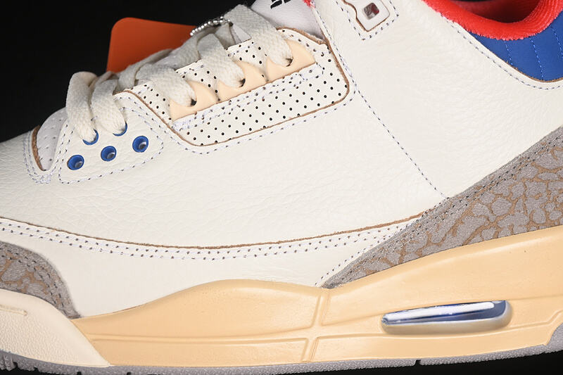 Air Jordan 3 AJ3 Retro - White Blue Brown