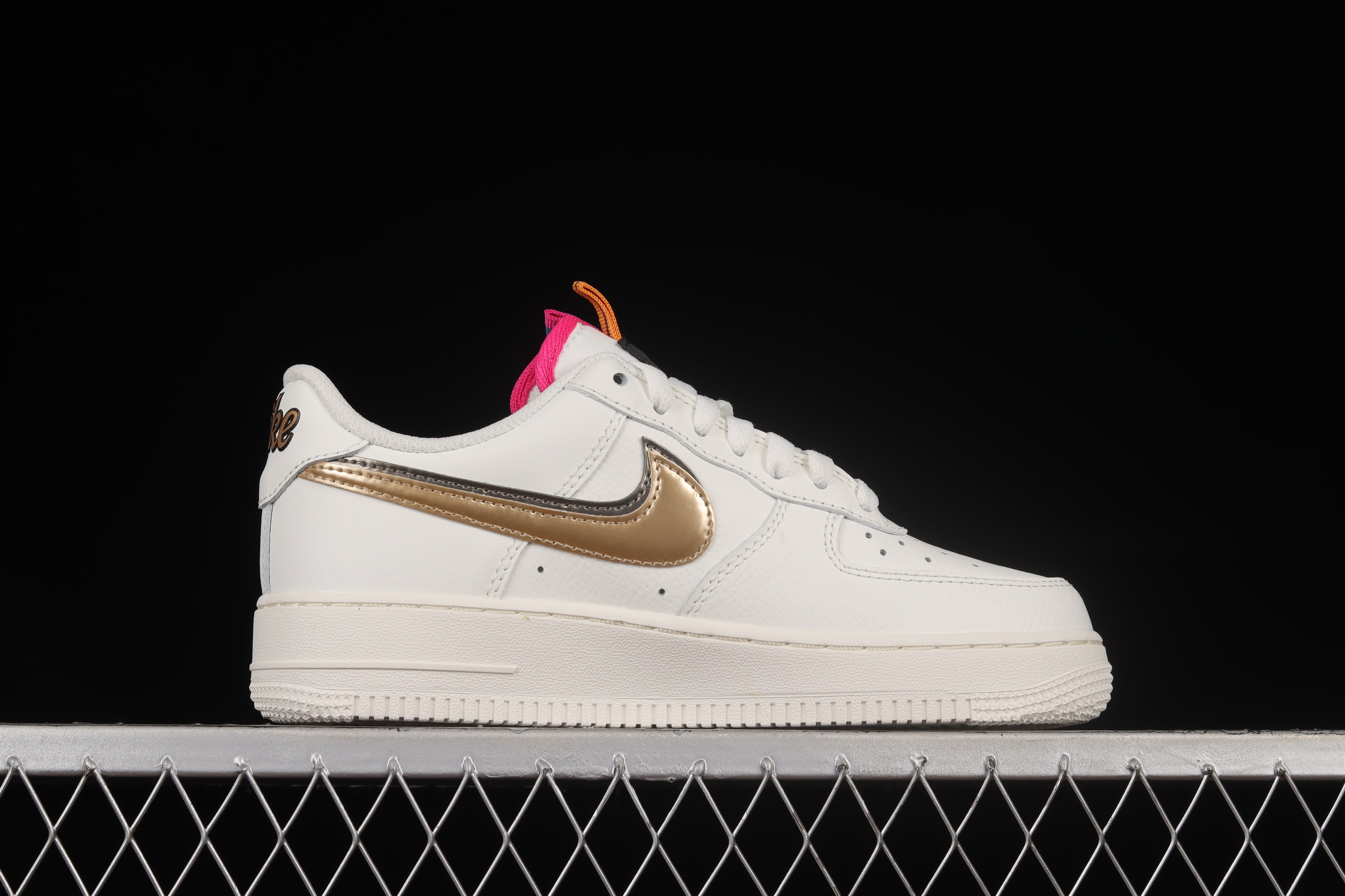 NikeUnisex Air force 1 AF1 Low Double Swoosh - Silver Gold