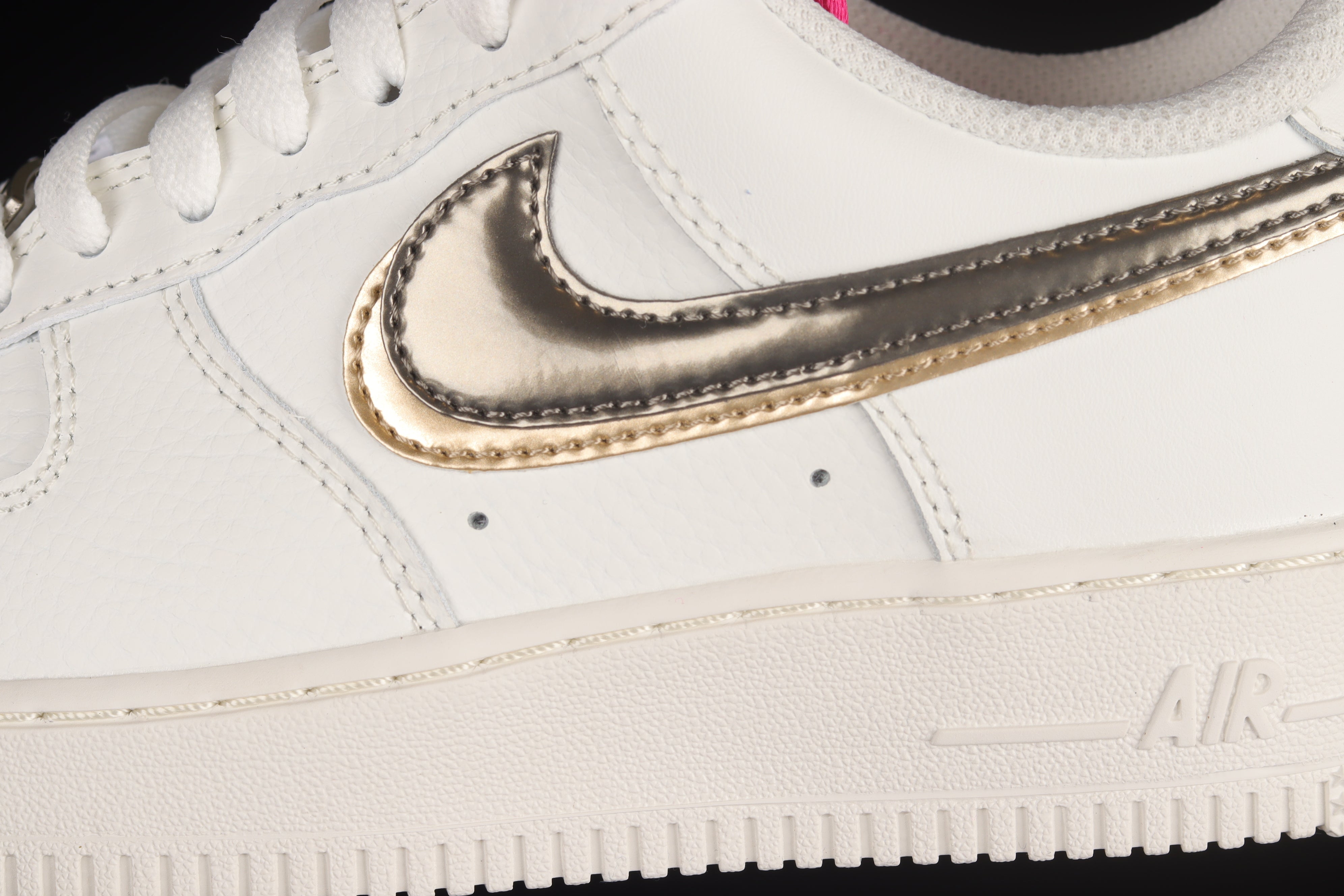 NikeUnisex Air force 1 AF1 Low Double Swoosh - Silver Gold