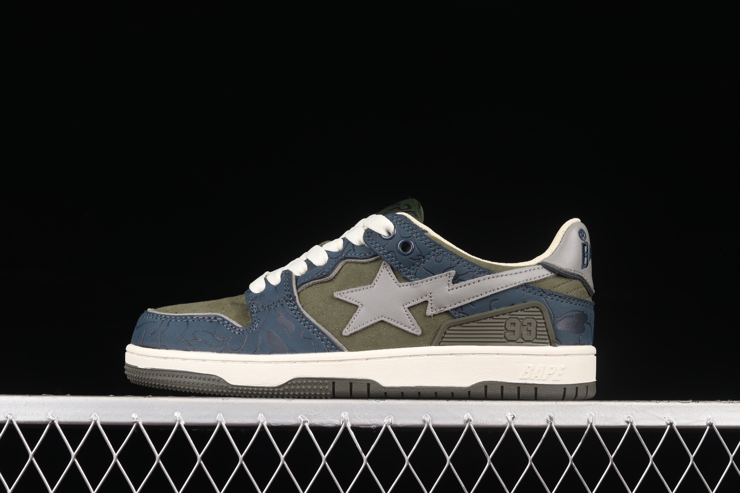 A Bathing Ape Bape SK8 Sta - Army Green